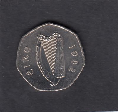 Beschrijving: 50 Pence BIRD   